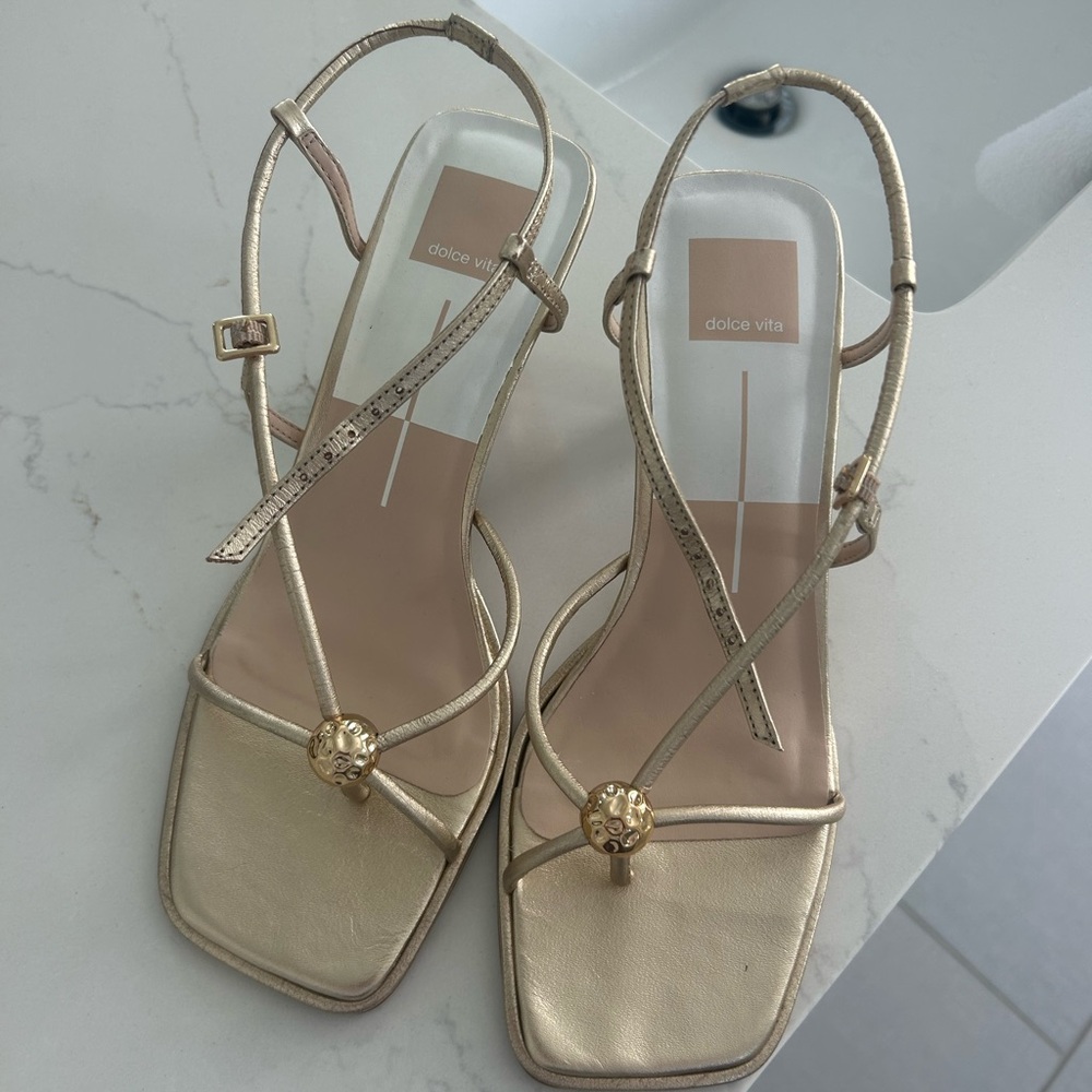 Dolce Vita Gold Strappy Heels